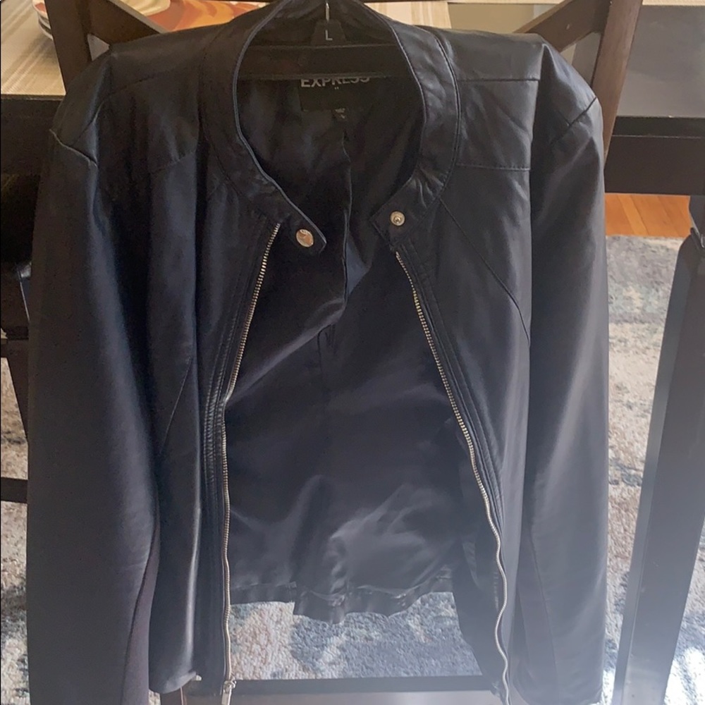 Navy blue bomber